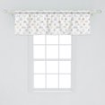 thumbnail image 2 of Ambesonne Pastel Window Valance, Pattern with Doodle Style Colorful Houses with Trees Sketch Style Art Print, Curtain Valance for Kitchen Bedroom Decor with Rod Pocket, 54" X 18", Multicolor, 2 of 3
