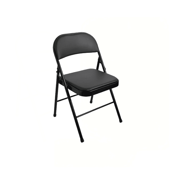 Mainstays Vinyl Folding Chair, Black