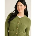 thumbnail image 2 of Free Assembly Women’s Welt Pocket Cardigan Sweater, Lightweight, Sizes XS-XXL, 2 of 5