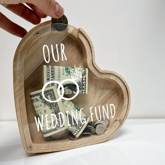 Wooden Keepsake Box Custom Memory Box, Personalized Wedding Fund Bank, Memories, Shadow Box, Travel, Wedding, Honeymoon, Shower, Couple Savings Bank Gift, Made in America!