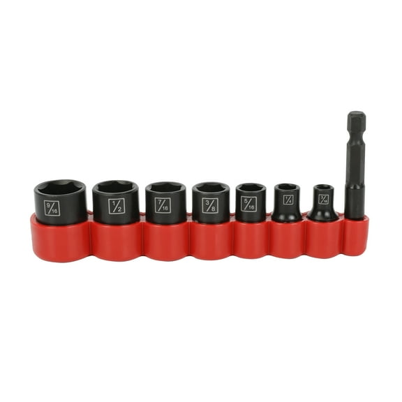 Hyper Tough 9-Piece 1/4-inch Impact Socket Set SAE