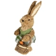 thumbnail image 3 of Northlight 10.5" Sisal Easter Bunny Rabbit Spring Figure with Carrot Basket - Brown/Green, 3 of 6