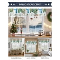 thumbnail image 6 of Merry Christmas Valances for Windows, 54 x 18in, Blue Snowman Xmas Tree Deer Snowflake Wood Grain Rod Pocket Kitchen Valance Curtain Light Filtering Window Treatments for Living Room Bedroom, 1 Panel, 6 of 7