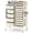 Ivory, variant on ZBAKF 15 Drawer Storage Cart, Rolling Craft Cart with Metal Tabletop & Pegboard, Mobile Utility Organizer Trolley with Locking Wheels, Home Office, Classroom, Teacher Supplies, Green Gradient