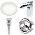 thumbnail image 1 of 19.5-in. W CUPC Oval Bathroom Undermount Sink Set In White - Chrome Hardware - Overflow Drain Incl. AI-26041, 1 of 9