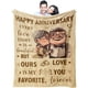 thumbnail image 1 of LHSHID Wedding Anniversary Blanket Gifts for Wife Husband Men Women Best Romantic Anniversary Marriage Gift for Couple Mom Parents Happy Anniversary for Girlfriend Boyfriend Gifts Blanket 30"x40", 1 of 7
