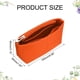 thumbnail image 2 of Inserto organizador de bolso Uxcell, organizador de mano de fieltro pequeño, almacenamiento de mini bolsa y forro interior con cremallera para mochila chic, tote y bolsas de hombro, naranja, 2 of 6