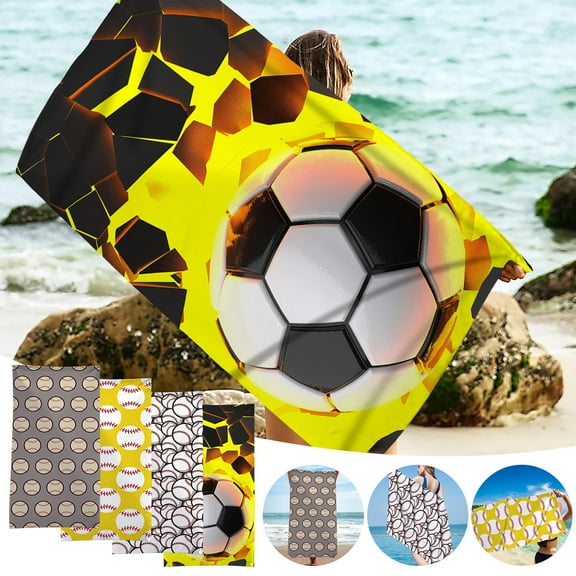 VBODN Beach Towels Oversized,Microfiber Beach Towel Super Lightweight Colorful Bath Towel Sandproof Beach Blanket Multi-Purpose Towel For Travel Swimming Pool 30x60 Inch