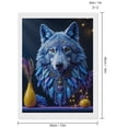 thumbnail image 2 of Diamond Art Kits for Adults, Blue Wolf Art Decor Feathers Jewels 5D Diamond Painting Kits for Adults Beginners, DIY Full Drill Diamond Painting, Gem Art and Crafts 12x16, 2 of 7
