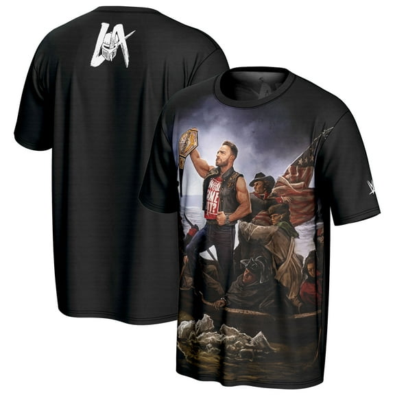 Men's ProSphere Black LA Knight Crossing The Delaware Sublimated T-Shirt