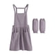 thumbnail image 5 of Delino de ropa de cocina de cocina para mujeres con 2 bolsillos, delantal de algodón de regalo delantal de catering, para la elaboración, para cocinar Gris, 5 of 8