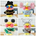 thumbnail image 4 of 30cm LaLafanfan Cafe Duck Plush Toys LaLafanfan Clothes Cartoon Stuffed Dolls Ducks Accessories Outfit Hair Band Kids Girls Gift, 4 of 5