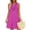 Hot Pink, variant on Cotton Linen Dresses for Women Crochet Notch Neck Summer Mini Boho Dresses Sleeveless A Line Casual Beach Vacation Sundresses Purple L