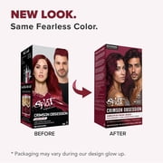 Splat Semi-Permanent Red Hair Dye Color Kit with Bleach, Crimson Obsession, 1 Application