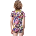 thumbnail image 3 of Kirby Boys Two Piece Rash Guard Swimsuits Kids Short Sleeve Swimwear Sets Bathing Suit, 3 of 7