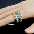 thumbnail image 2 of Tree Of Life Gold Plated Ring Floral Alloy Jewelry European And American Style Sizes 6 7 8 9 Length 24 By 16mm, 2 of 5