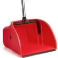 thumbnail image 3 of Janico 1087 Jumbo Lobby Dustpan 2 Pack - Commercial Indoor and Outdoor Dust Pan with Upright Position Clip and Ergonomic Handle - Red, 3 of 4