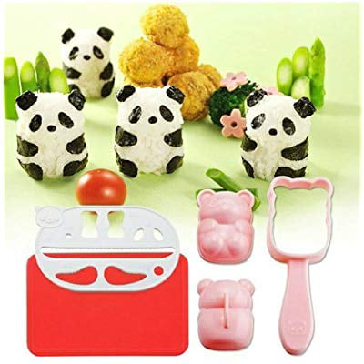 5 Pcs Baby Rice Ball Molds Cute Bento Molds Seaweed Cutter Set for Baby Toddlers 