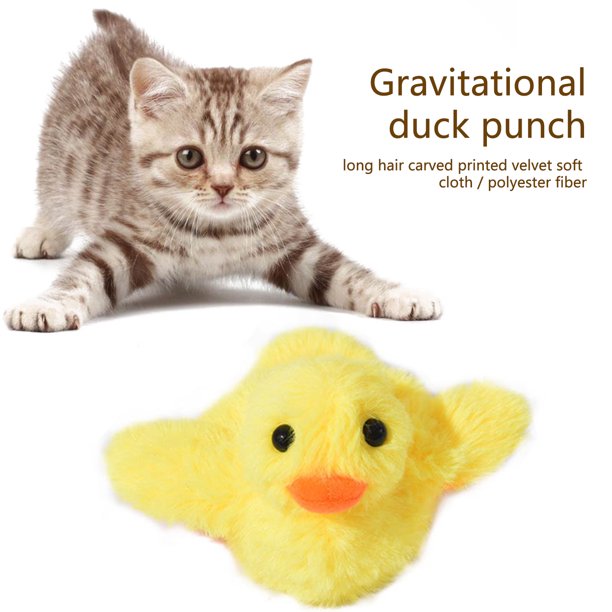 Juguete de pato de peluche - Juguetes de persecución interactivos para gatos Material seguro para masticar mascotas