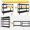 thumbnail image 6 of SDXYSTCE 48" W Garage Shelving Unit Heavy Duty, 2800LBS Loads Adjustable Metal Storage Shelves,Black, 6 of 8