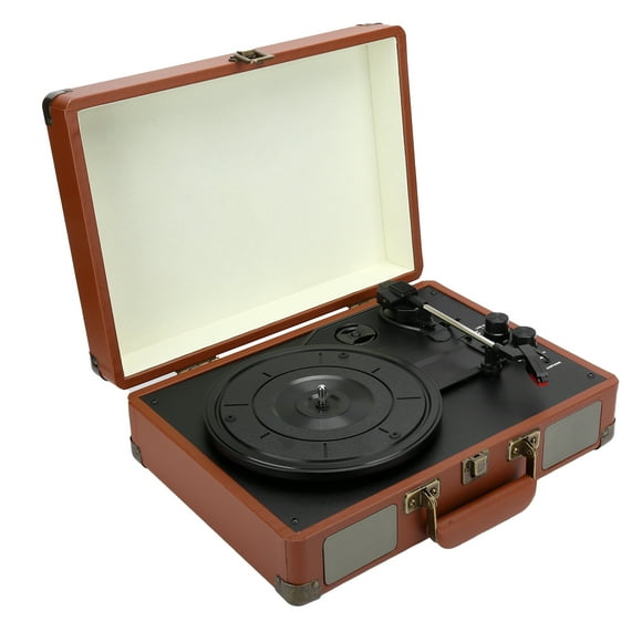 Bluetooth Turntable,100240V HYT01 Vinyl Record Vintage Suitcase Turntable Vinyl Record Player Precision Engineered