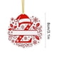 thumbnail image 2 of Adornos Navideños para Árbol, Monogramas Decorativos Acrílicos 2D con Gorro de Papá Noel, 26 Letras, Adornos Colgantes para Manualidades, Decoración Navideña Del Hogar., 2 of 5