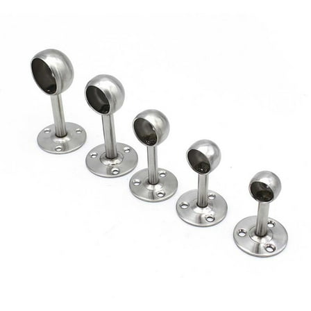 ROSENICE Ceiling Curtain Pole Brackets Stainless Steel Silver for Dining Room