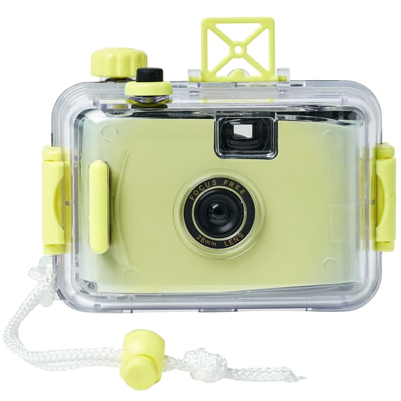 Sunnylife: Underwater Camera - Zest Neon Green - Pool Side Retro Film Camera, Detachable Waterproof Casing, Wrist Strap, Focus Free, Water-Beach, 35mm