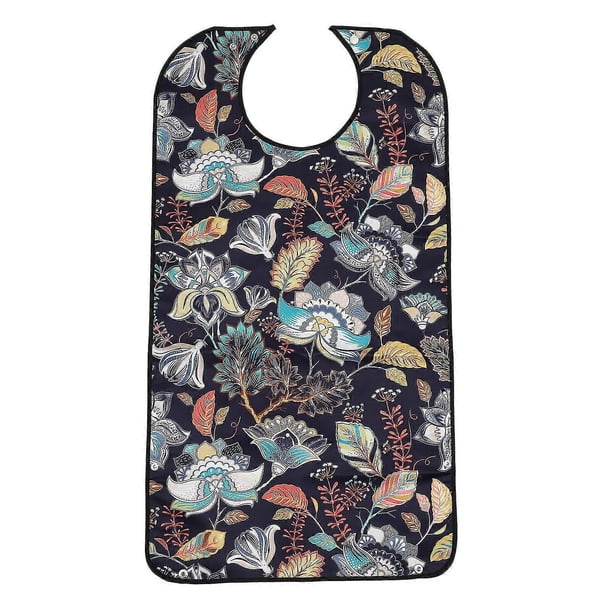 Práctico delantal con babero para comer, lavable, impermeable, protector de ropa para personas mayores