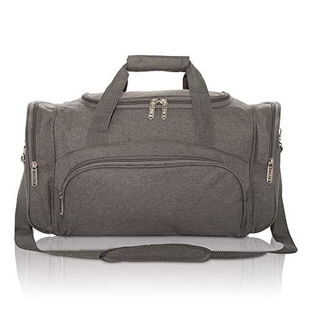 DALIX Signature Travel or Gym Duffle Bag in Grey