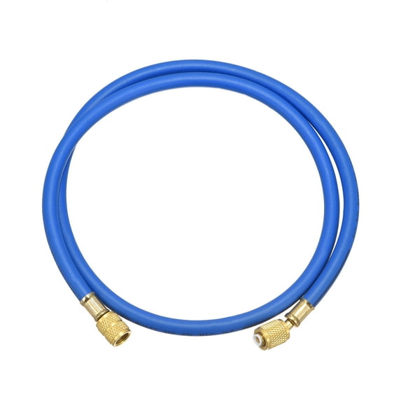Uxcell 3.94ft 1/4 SAE Thread 600PSI Refrigeration Charging Hose Tube Rubber Blue