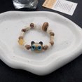thumbnail image 4 of Pulsera de mujer, pulsera con cuentas de gato lindo, pulsera de madera para gato, joyería de moda, cuentas elásticas, 4 of 4