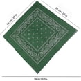thumbnail image 4 of 12Pcs Bandanas 100% Cotton Double Sided Paisley Print Head Wrap Scarf Headband Deep Green, 4 of 5
