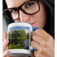 thumbnail image 2 of Dutch Homes Zaanse Schans, Holland, Netherlands - Eu20 Aje0101 - Adam Jones, 11oz Two-Tone Blue Mug, 2 of 7