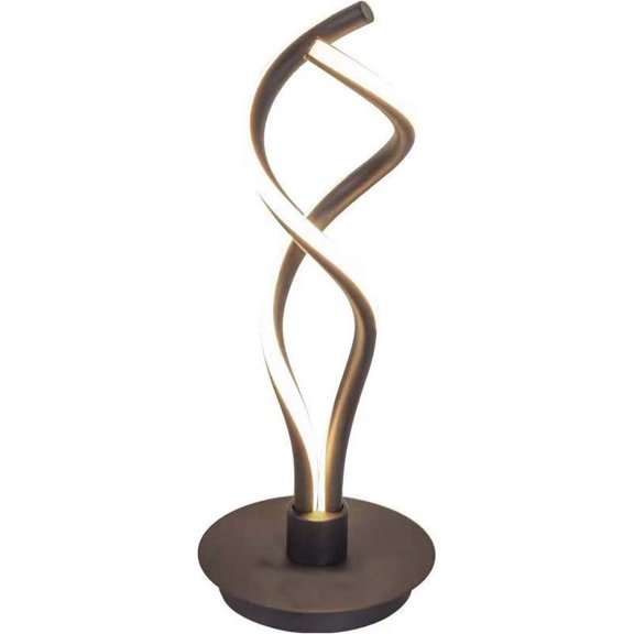 LED Modern Table Lamp Dimmable Spiral Bedside Table Lamp Minimalist Lighting Desk Light for Bedroom, Living Room Office 6000K-6500K Warm White H19inch