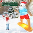 thumbnail image 3 of 8FT Christmas Inflatables Outdoor Surfing Santa Claus Decoration, Blow up Christmas Decor with Bright LED Light for Holiday/Christmas/Yard/Garden/Party, 3 of 9