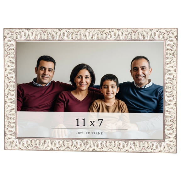 11x7 Frame White Real Wood Picture Frame Width 1.5 inches | Interior Frame Depth 0.5 inches |