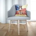 thumbnail image 3 of Firefighter Shetland Sheepdog Hero Rescue Fire Dept Fireman USA Flag Pillow Cushion Double Sided Sheltie Dog Lover Gifts Throw Pillow - 02026, 3 of 4