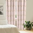 thumbnail image 2 of Ambesonne Art Deco Curtains, Blush Simple Vintage Motif, Pair of 28"x63", Blush and Sand Brown, 2 of 5