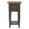 thumbnail image 4 of Sunset Trading Dakota Lamp Side Table w Drawer and Shelf Brown Gray Solid Wood, 4 of 8