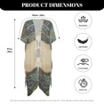 thumbnail image 6 of HELLHERO Paw Print Flower Design Bathing Suit Cover Up High Quality Fabrics Lightweight and Breathable Free Size Long Kimono Cover Ups for Swimwear Women for Womens, 6 of 6