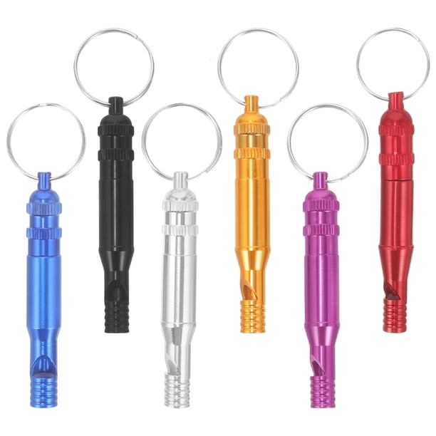 GOOHOCHY Silbatos de emergencia de 6 piezas, pequeños silbato de supervivencia, silbato de senderismo, silbato de senderismo, silbato para exteriores para regalo.