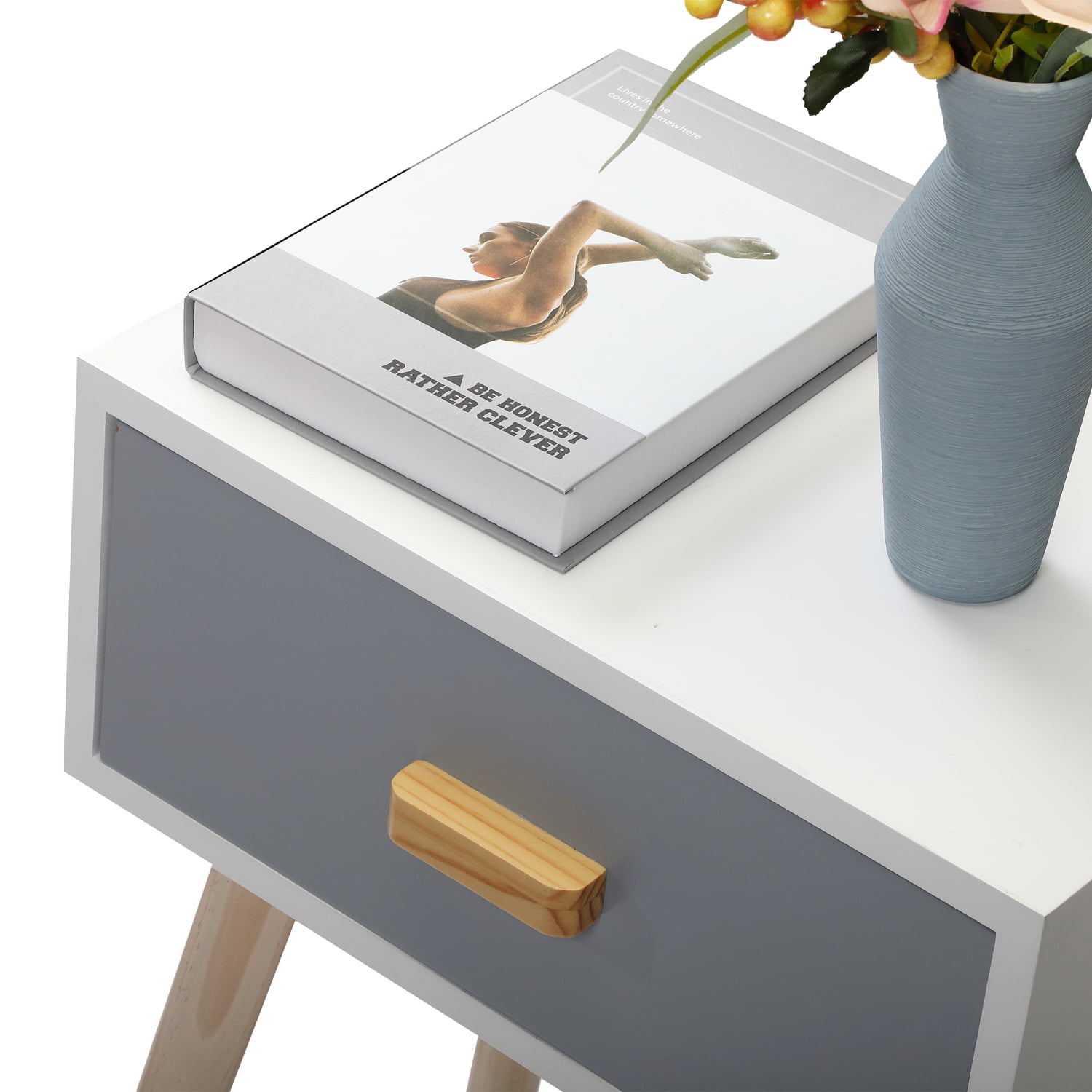 Private Jungle 2PCS Nightstand Wood Bedside End Table with Storage Drawer Bedroom Living Room Private Jungle 2PCS Nightstand Wood Bedside End Table with Storage Drawer Bedroom Living Room