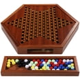 thumbnail image 1 of Juego de mesa de Damas Chinas Timcorr 12 pulgadas con 72 canicas y cajón de almacenamiento, 1 of 7