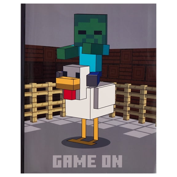 Minecraft Letter Size Paper 2-Pocket Folder with Prongs, Multi-Color