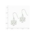 thumbnail image 2 of Sterling Silver Stellux Crystal Snowflake Shepherd Hook Earrings - Measures 31x14mm Wide, 2 of 2
