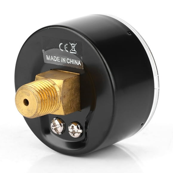 Water Pressure Gauge, Dual Scale Pressure Gauge, 50mm Dial Display, 1/4 BSPT Back Connection Water Oil Air Gas Gauge Meter