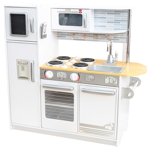 KidKraft Uptown Wooden Play Kitchen for Kids, White