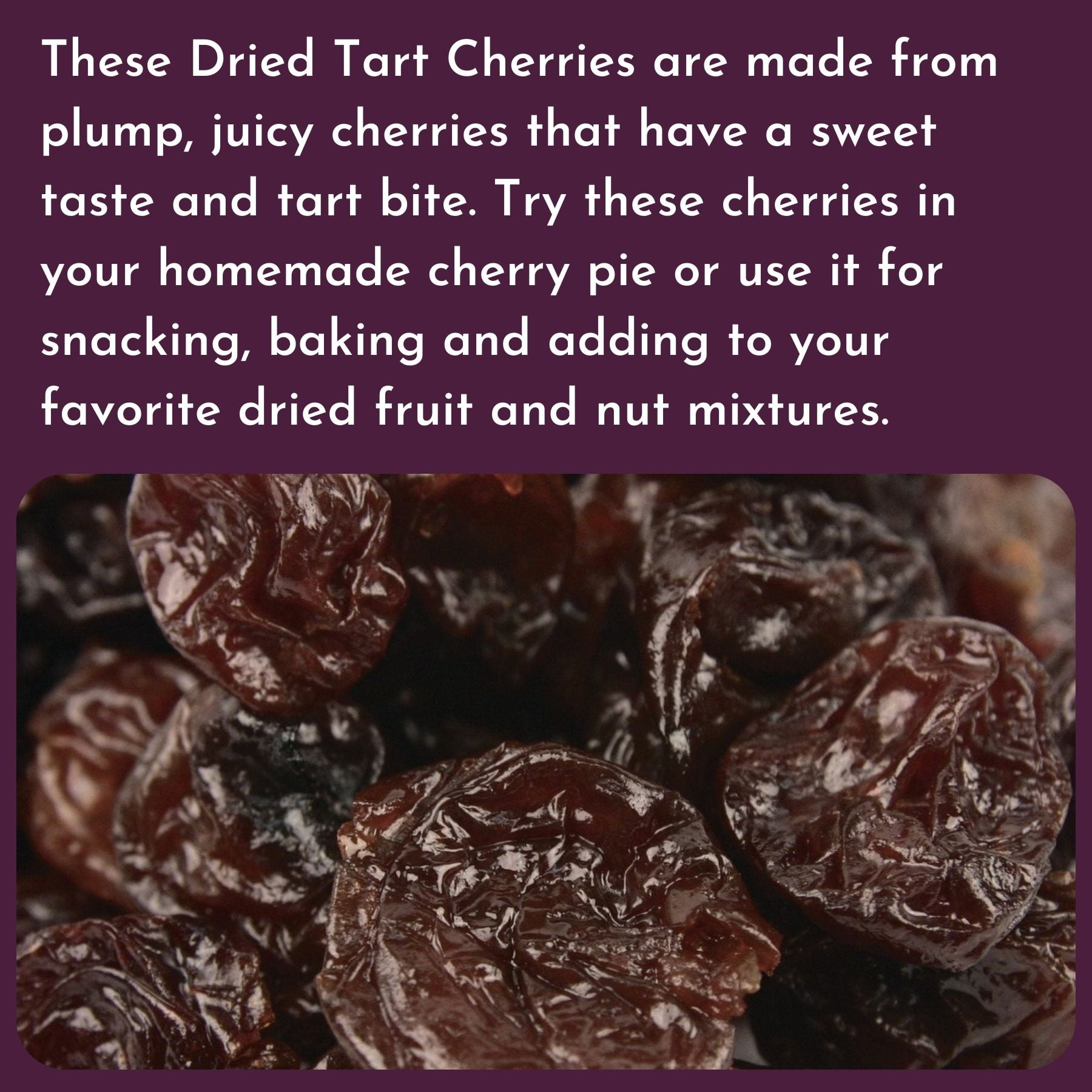 WinCrest Bulk Dried Tart Cherries - 5 Lb Case