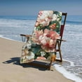 thumbnail image 4 of PHYHOO Vintage Old Look Plant Envelope Art Beach Towels Microfiber Thin Sand Free Towels with Rose Flowers in Vintage Style 30x60in, 4 of 8